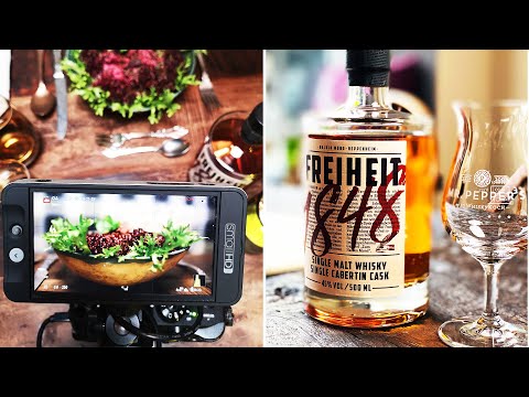 WHISKY & FOOD EPIC HANDHELD B ROLL COMMERCIAL with MR PEPPER'S and Behind the Scenes.