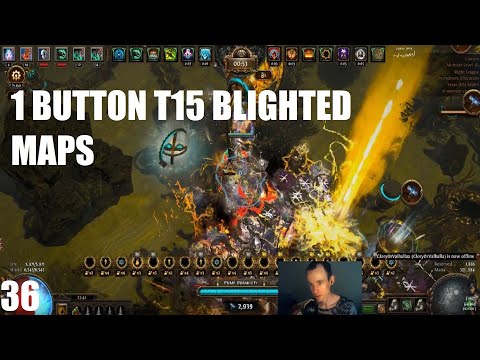 HOW TO 1 BUTTON AFK T15 BLIGHTED MAPS [3.8] PATH OF EXILE - BLIGHT LEAGUE POE CURRENCY FARMING