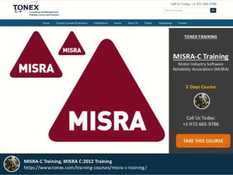 MISRA C Training, MISRA C 2012 Training - Tonex.Com