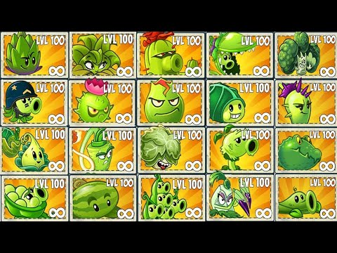 All Old & New GREEN Plants Battlez - Who Will Win? - Pvz 2 Plant vs Plant