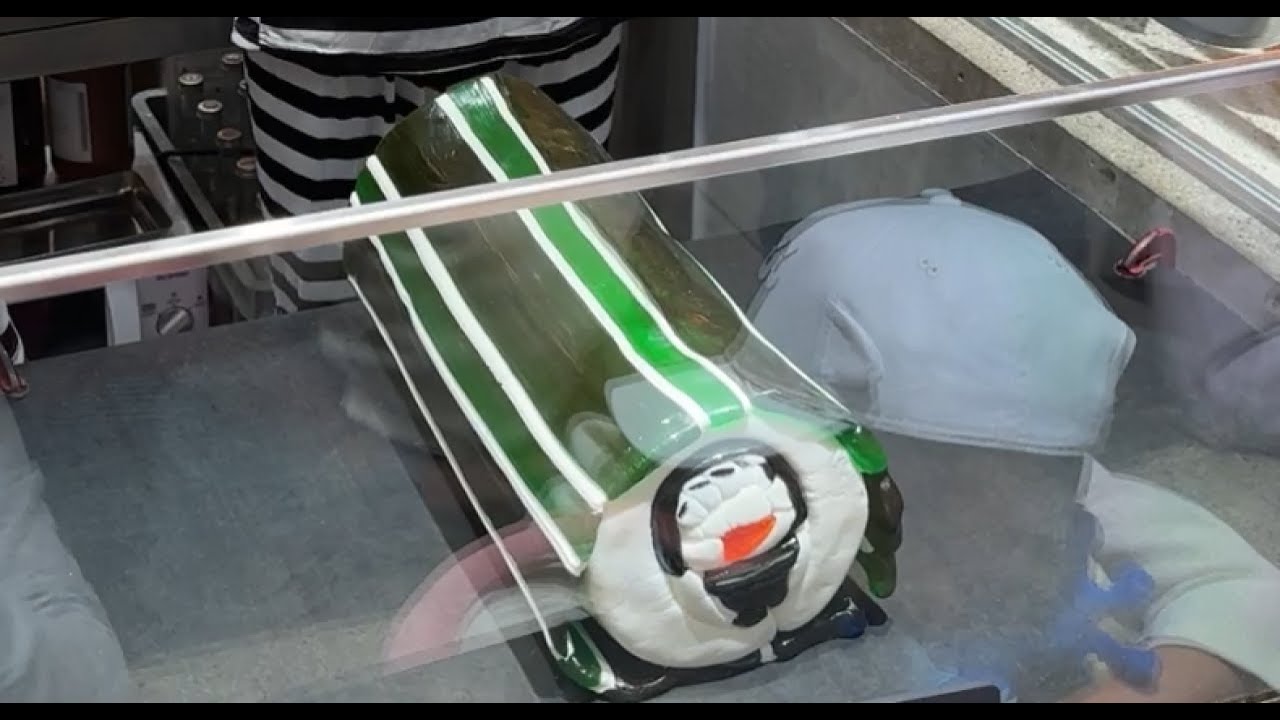 【PAPABUBBLE】 巨大な緑色の雪男キャンディができるまで！