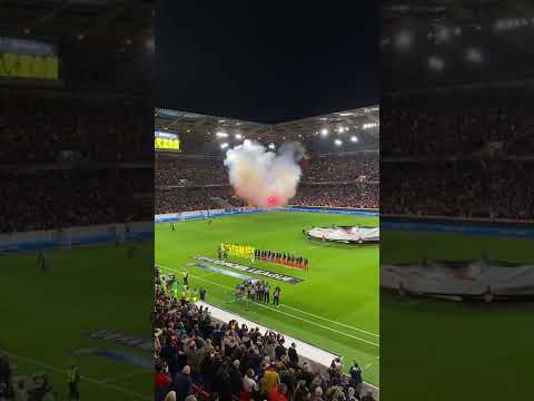 Europa League 22/23 SC Freiburg vs Nantes Walk in Pyro