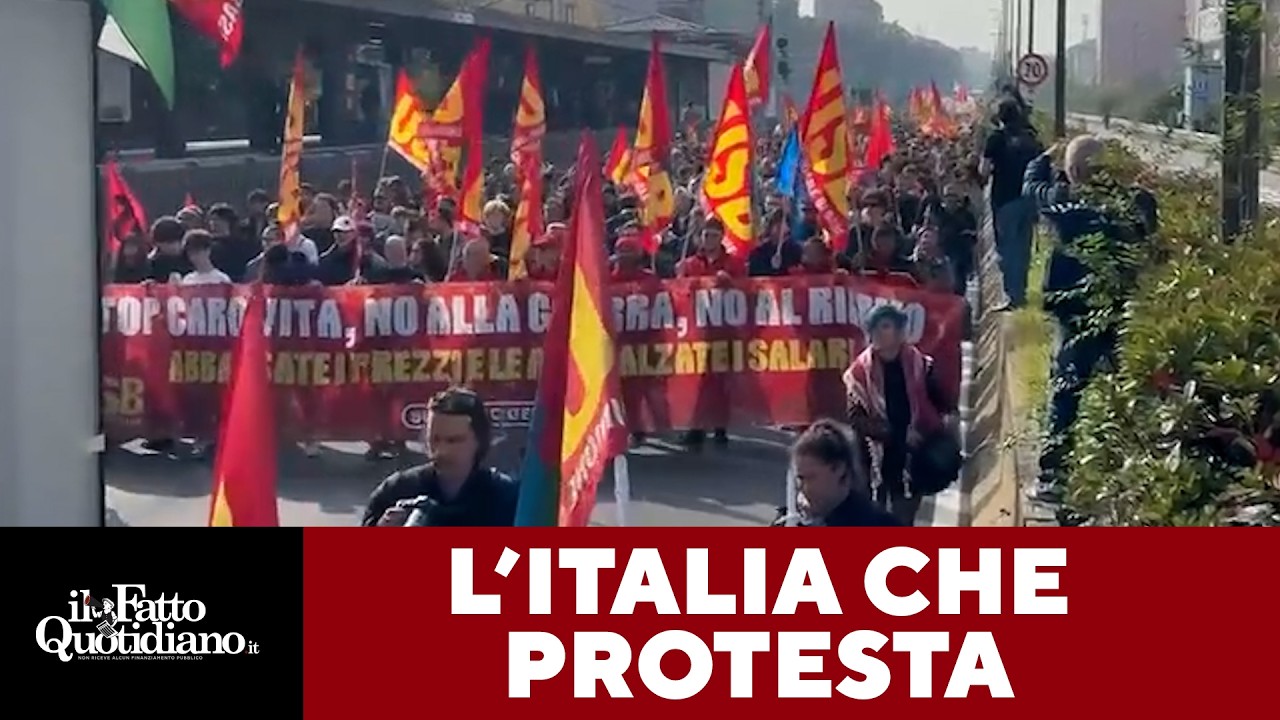 L'Italia che protesta: migliaia in piazza in tutto il Paese. A Milano corteo in tangenziale