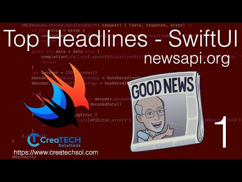 Top Headlines: 1. Getting the API Key and Testing and APIService class thumbnail