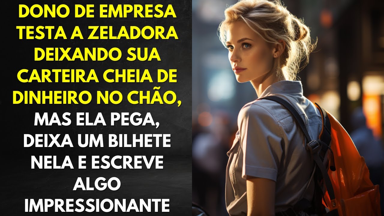 Dono De Empresa Testa a Zeladora Deixando Sua Carteira Cheia De Dinheiro No Chão