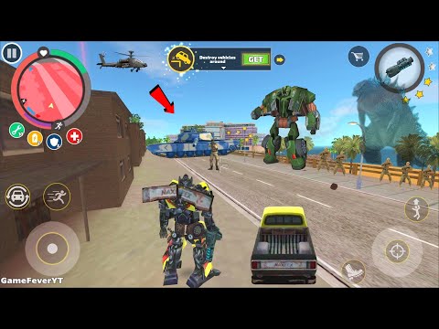 Rope Hero: Vice Town (Transformer Truck Fight Russian Tank & Helicopter)Shadow - Android Gameplay HD