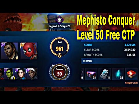 Free CTP From Mephisto Conquer Level 50 And important Tips - Marvel Future Fight
