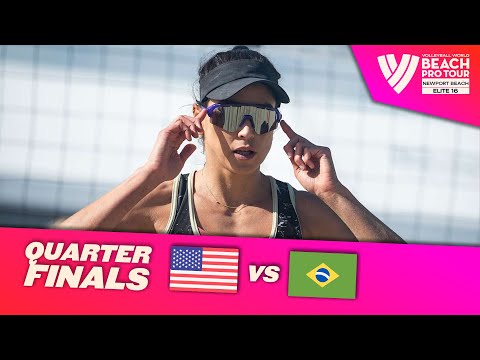 Nuss/Brasher vs. Carol/Rebecca - Quarter Final Highlights | Newport Beach 2025 #BeachProTour