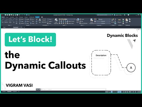 Callouts Dynamic Block in AutoCAD | Dynamic Blocks | Vigram Vasi