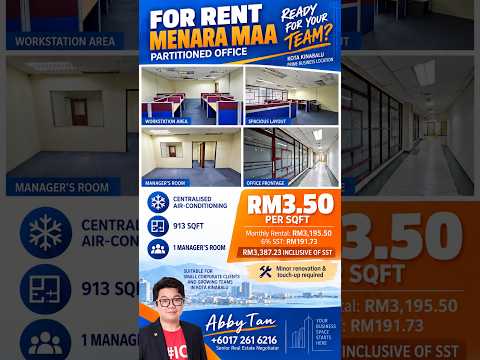 Menara MAA | Partitioned Office | Centralised Air-Conditioning video