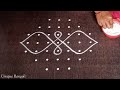 Latest sikku kolam with 7-3 straight dots | Easy Chikku muggu | Tippudu muggu by Unique Rangoli