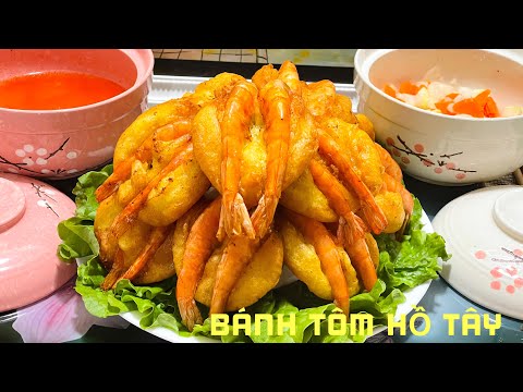 BÁNH TÔM HỒ TÂY- BÁNH TÔM CỔ NGƯ chuẩn của người Hà Nội, bí quyết pha bột bánh giòn tan, giòn lâu.