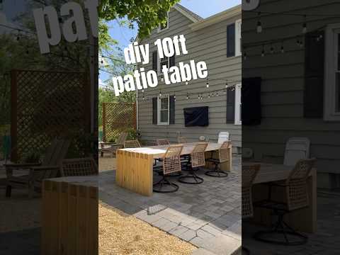 YOU SHOULD BUILD THIS 🫵 10ft modern patio table — full tutorial on my channel #patio #diyprojects