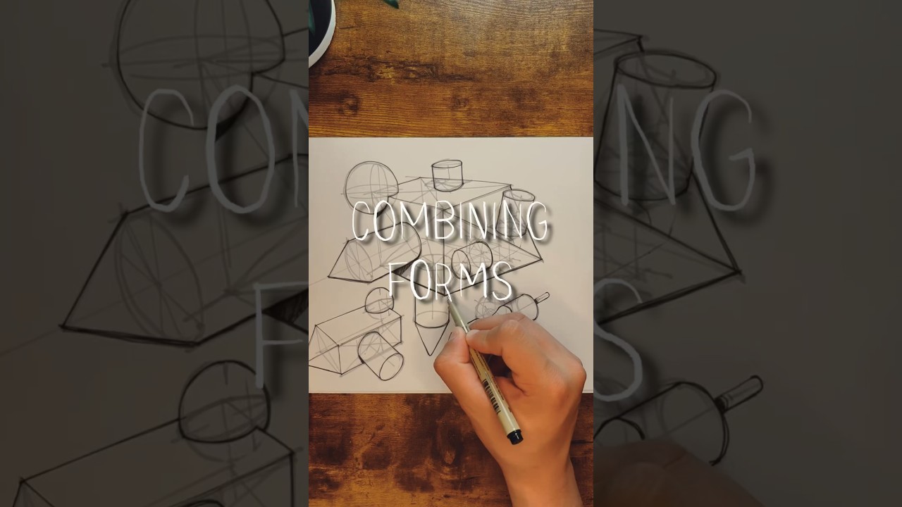 Combining forms explained 🔥✍🏼￼ #drawing #arttips #perspective #explained
