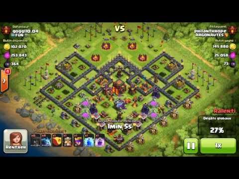 BM022 Balloons and Minions Strategy against champion level opponent - Clash of Clans CoC