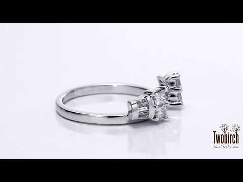 0.53ct. Princess and Tapered Baguette Enhancer Jacket - TwoBirch TB-WRAP-0083-WG-H