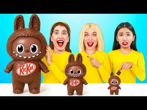 وجبات كبيرة مقابل متوسطة مقابل صغيرة 🍽️ متعة الطبخ مع 123 GO! CHALLENGE