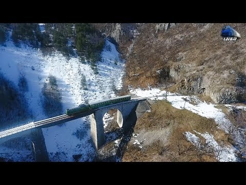 🚁🚂 Trenul Montan Oravița-Anina Montain Train pe/on Viaductul Schlucht Viaduct - 16 February 2019