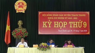 Kỳ họp thứ 9, HĐND huyện Thạch Thành khóa XX, nhiệm kỳ 2016-2021