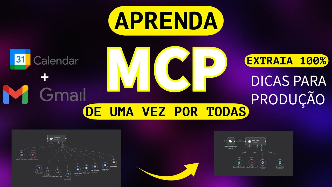 Aprenda MCP na prática - Implemente com segurança e extraia 100% + MCP Calendar + Gmail no N8N