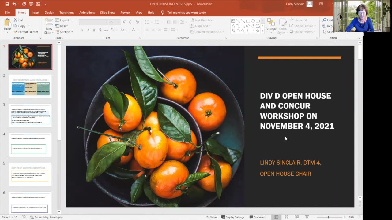 2021 11 18 Toastmasters Video Project for Lindy Sinclair V2