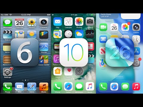 iOS 6 vs iOS 10 vs iOS 26 Preview UIs!