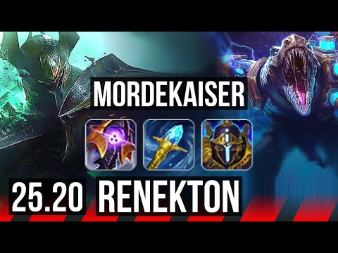 MORDEKAISER vs RENEKTON (TOP) | 51k DMG, Rank 7 Morde, Godlike | KR Grandmaster | 25.20