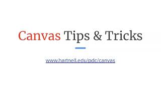 Canvas Tips & Tricks Setting Personal Pronouns