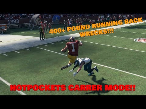 400+ POUND RUNNING BACK IS INSANE!! - Hotpockets Franchise Series Madden 18 Gameplay