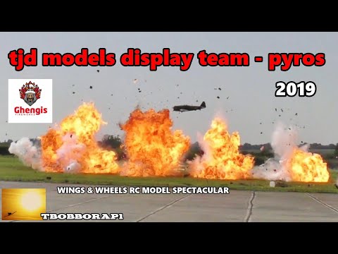 TJD DISPLAY TEAM & GHENGIS FIREWORKS - PYROS DISPLAY AT WINGS & WHEELS RC SPECTACULAR - 2019