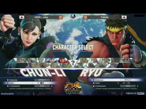Street Fighter 5 Tournament - TWFighter 2016 - HORI Sako (Chun-Li) v Tokido (Ryu)