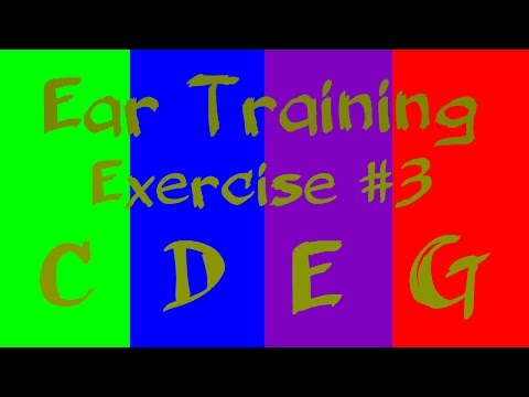 Ultimate Ear Training Method With Note & Color Exercise 3 | Four Notes C D E G Exercise