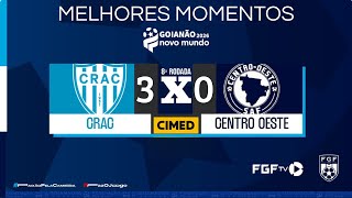 MELHORES MOMENTOS CRAC X CENTRO OESTE  | 8 RODADA GOIANÃO 2026