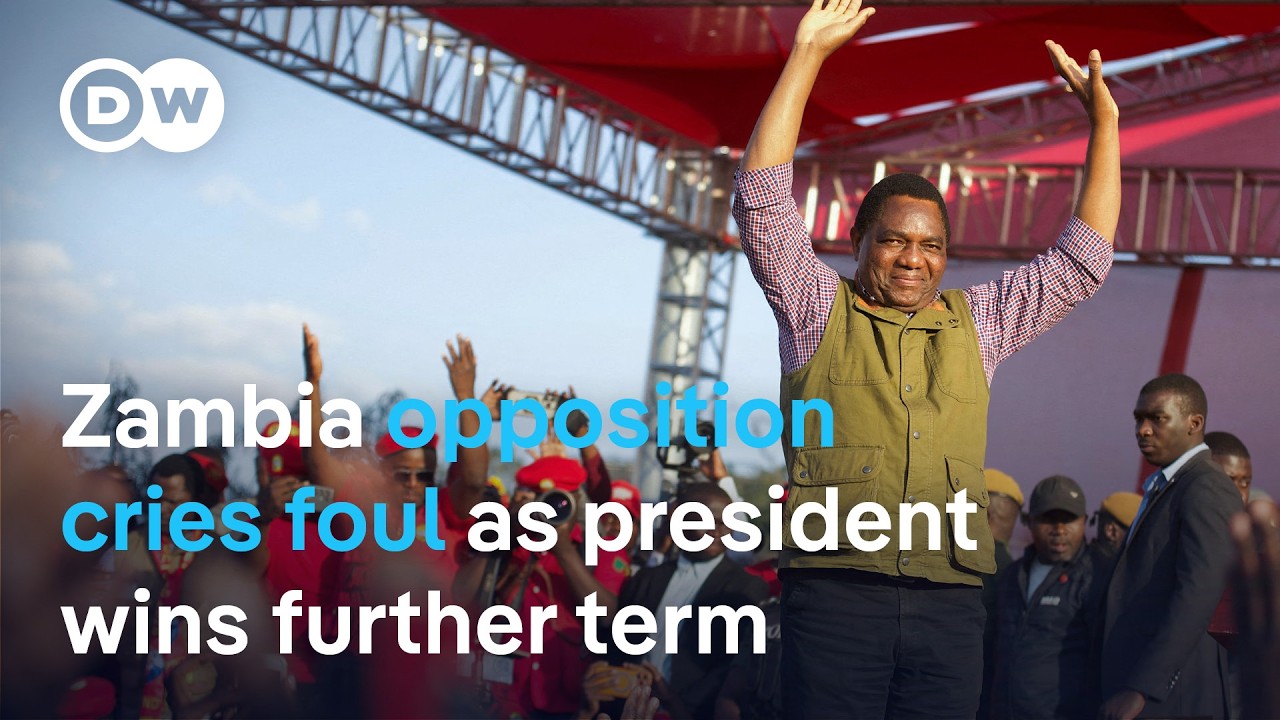 Zambia election: Incumbent Hakainde Hichilema wins 60% as opposition alleges intimidation | DW News