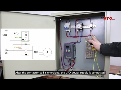 How to control VFD with push button switch/ terminal control/wire control