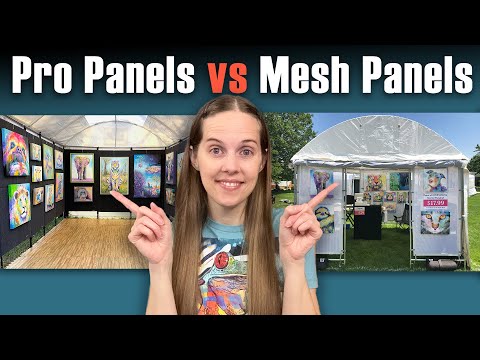 Art Festival Booth Walls REVIEW - Pro Panels vs Flourish Mesh Panels