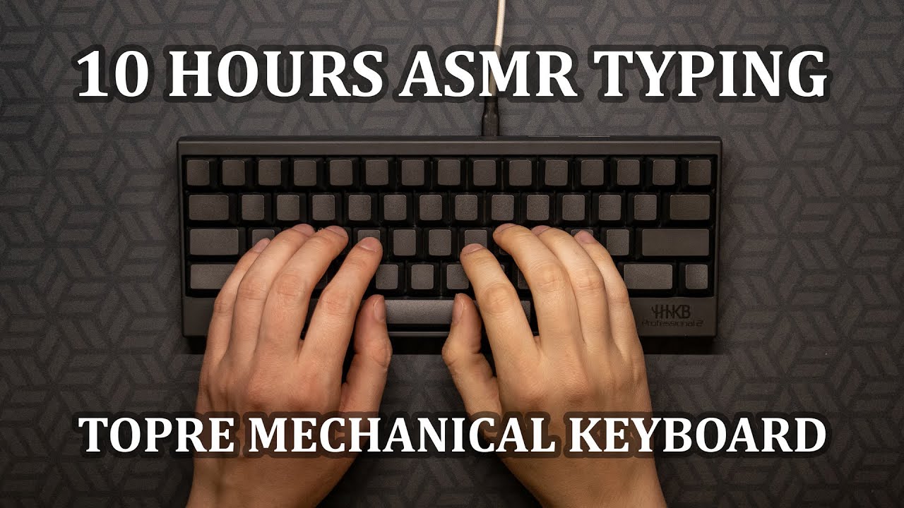 ASMR Typing Sounds for Sleeping | Happy Hacking Mechanical Keyboard | 10 Hours