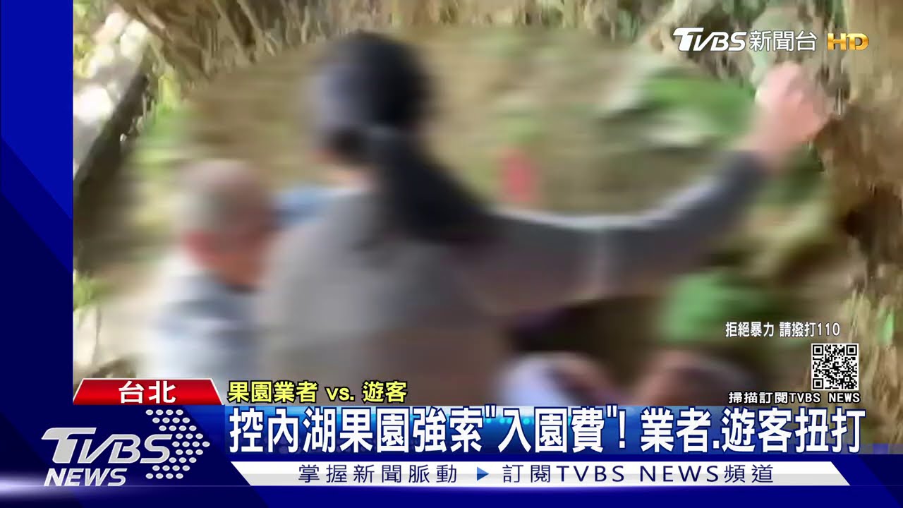 控內湖果園強索「入園費」! 業者、遊客扭打