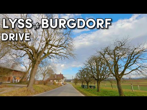 Lyss to Burgdorf - Typical Switzerland Countryside - Scenic Drive