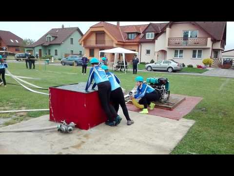 Požární útok (1. pokus) - mladí hasiči SDH Traplice (okrsková soutěž v Sušicích)