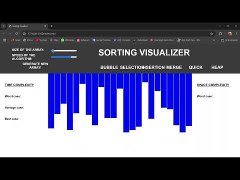 Algorithm Visualizer Sorting Visualizer Using Javascript Html Css