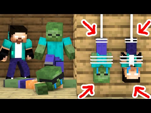 Baby Zombie And Bad Gangsters - Minecraft Animation
