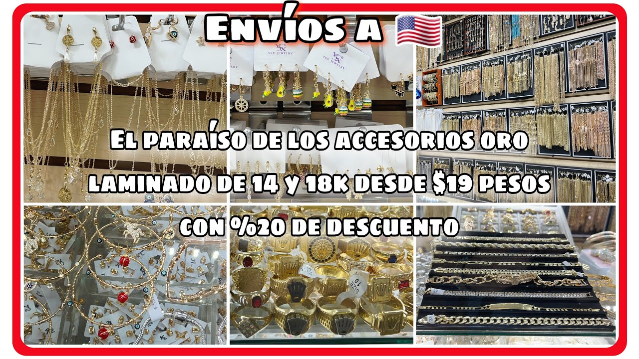 El paraíso de los accesorios oro laminado de 14k y 18k desde $19 pesos