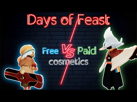 Days of Feast 2023 | Free Vs Paid Cosmetics | Sky Cotl | Vizsky