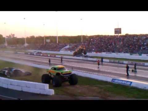 NIGHT OF THRILLS RACEWAY PARK MONSTER SCHOOL BUS