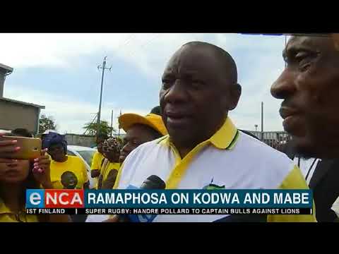 Ramaphosa speaks on Mabe and Kodwa