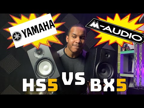 M-Audio BX5 VS Yamaha HS5! - 5 Track Studio Monitor Comparison and Review