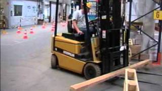 Balkoefening voor de heftruck