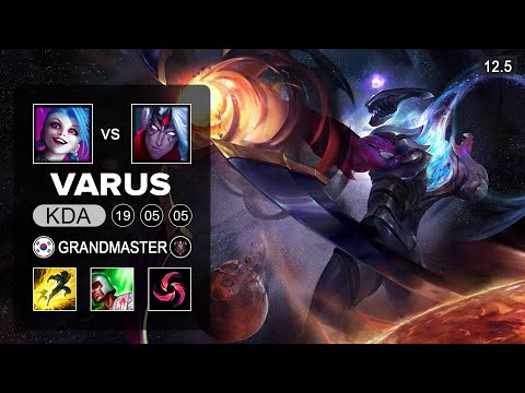 Varus ADC vs Jinx - KR Grandmaster - Season 12 Patch 12.5