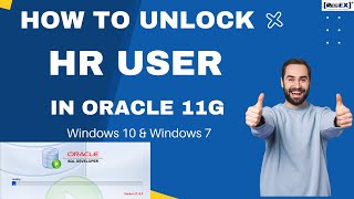 HOW TO UNLOCK HR USER in Oracle 11g | How to Unlock HR Schema in Oracle 11g | Oracle Tutorials